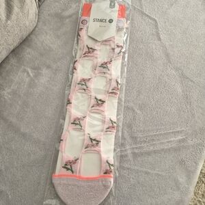 Stance Pink and White Floral Men's Socks